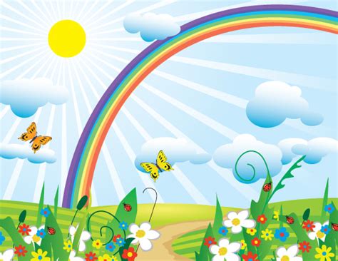 Cartoon Rainbow Wallpaper