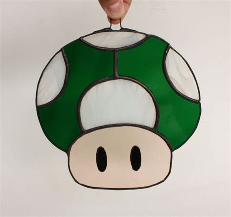 1 Up Super Mario Stained Glass Mushroom Stained Glass Christmas Stained Glass Patterns