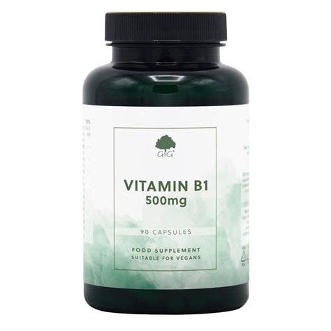 Vitamin B1 Thiamine 500mg 90 Vegan Capsules G G Vitamins