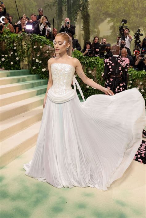 Ariana Grande Shines In Iridescent Ensemble At The 2024 Met Gala