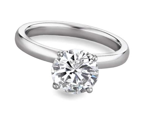 Round Brilliant Cut Diamond Engagement Ring In Platinum Ahee Jewelers