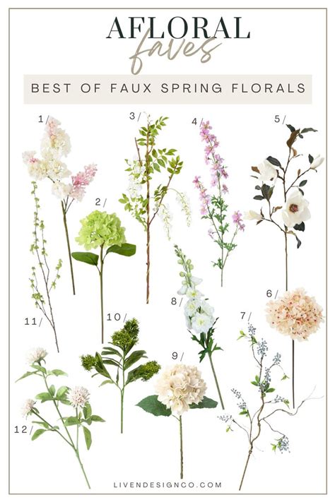 Different Types Of Flowers With The Words Best Of Faux Spring Florals