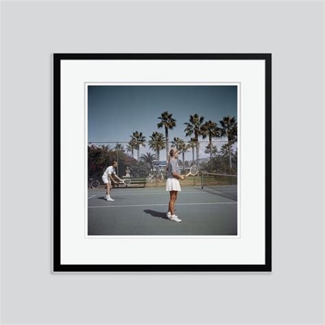 Slim Aarons Tennis In San Diego 1956 C Type Print Framed In Black