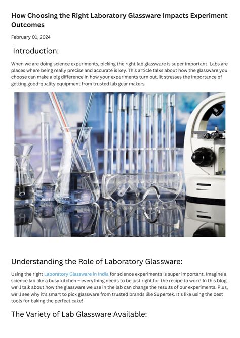 PPT How Choosing The Right Laboratory Glassware Impacts Experiment