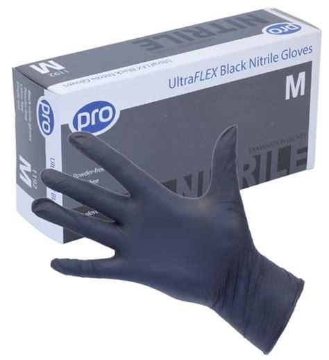 Powder Free Black Nitrile Gloves Scottish Disposable Supplies