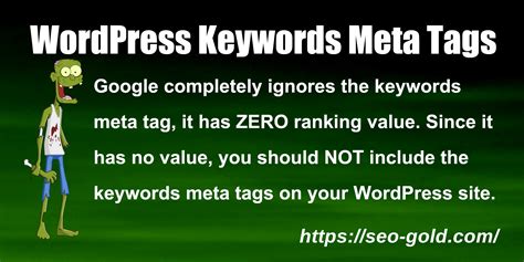 WordPress Keywords Meta Tags