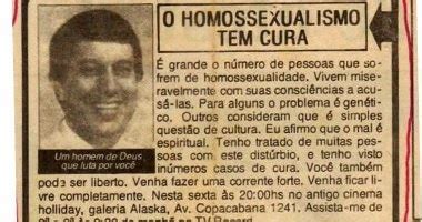 R R Soares Publicou Nos Anos An Ncio De Cura Gay