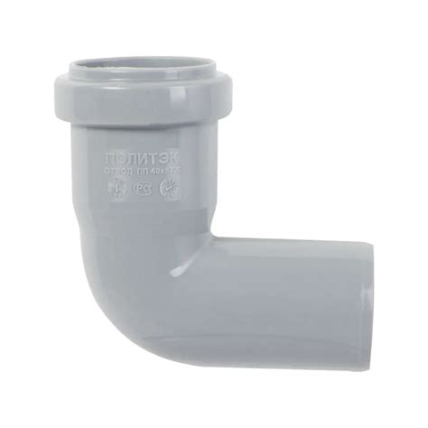 Отвод Политэк 40x87° полипропилен ️ купить по цене 25 ₽/шт. в Москве с ...
