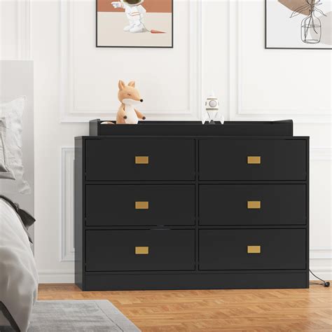 ataucjin baby changing table dresser  drawers diaper changing