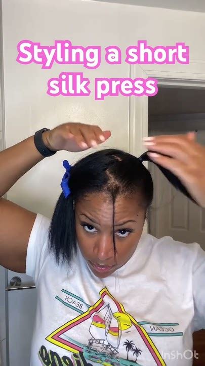 Style A Short Silk Press With Me 💇🏾‍♀️silkpress Blackhairstyles