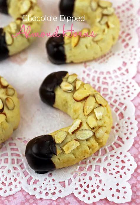 CHOCOLATE DIPPED ALMOND HORN COOKIES Taste Of Recipe