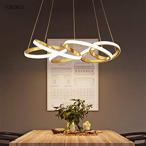 Moderne LED Hanglamp Eettafel Plafondlamp 5 Ring Hanglamp Woonkamer