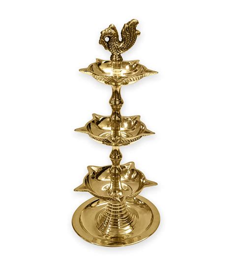 Buy Satvik Standing Brass Kerala Samai Diwali Deepak For Puja