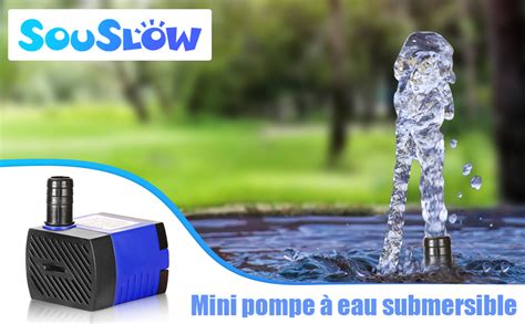 Souslow Mini Pompe Eau Submersible W L H Avec Buses Pour