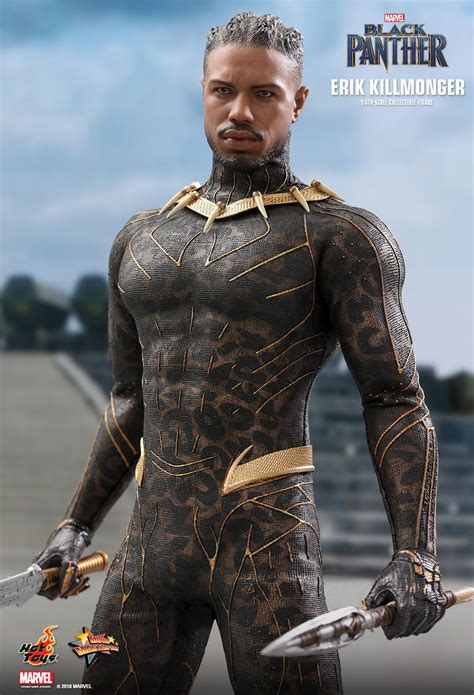 Action Figure Erik Killmonger Pantera Negra Black Panther Escala MMS Hot Toys