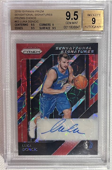 2018 19 Panini Prizm Sensational Signatures Luka Doncic 63 Red Choice