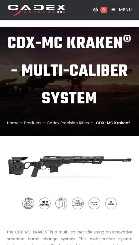 Cadex Kraken Multi Caliber Rifle Rlongrange