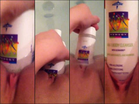 Bottle Porn Deodorant Bottle Deep Penetrated Into Wet Cunt