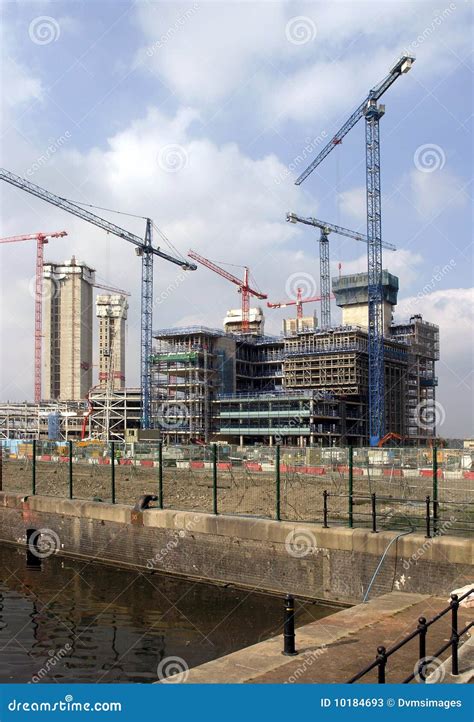 Construction by the dock stock image. Image of apartments - 10184693