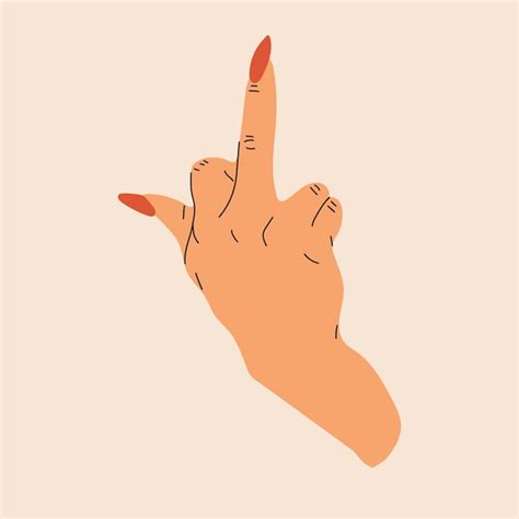 Premium Vector The Middle Finger Hand Drawn Sign Vector Pencil Sketch Illustration Of Fuck