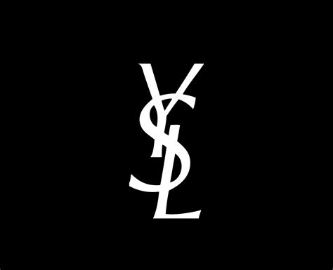 Ysl Brand Logo White Symbol Yves Saint Laurent Clothes Design Icon ...