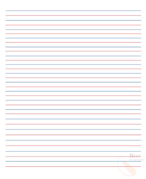 Free Printable Lined Paper Templates For Kids In Pdf