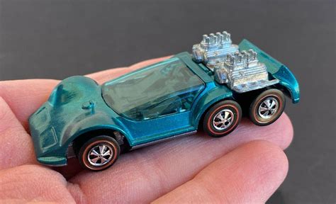 Vintage Hot Wheels Redline Aqua Six Shooter Bp Fresh Stunner No Res