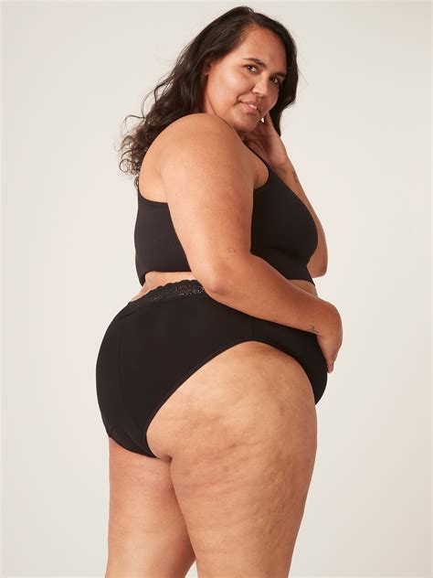 Modibodi Sensual Hi Waist Bikini Heavy Overnight Black Xs Stk Menstruasjon Og Pms