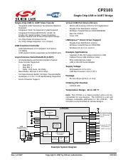 CP2101.pdf - CP2101 Single-Chip USB to UART Bridge Single-Chip USB to ...