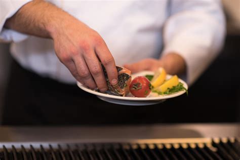 Chef Hands Cooking Grilled Salmon Fish 12710055 Stock Photo At Vecteezy
