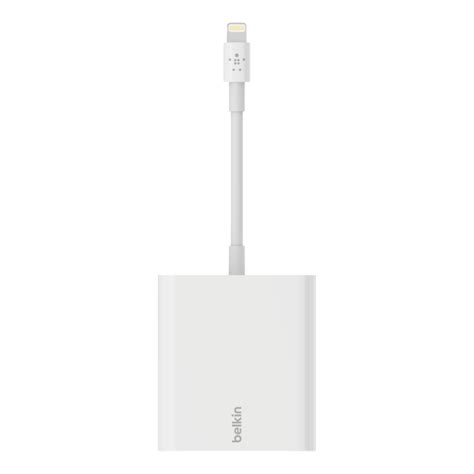 Переходник Belkin Ethernet + Power Adapter with Lightning Connector ...