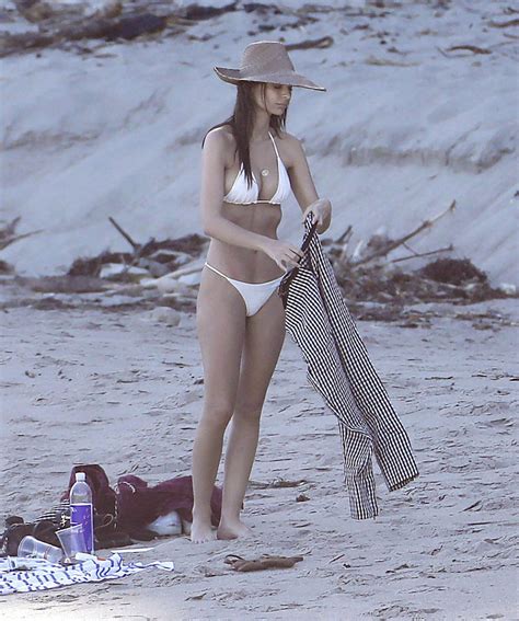 Emily Ratajkowski Hot In White Bikini Paradise Cove In Malibu Celebmafia