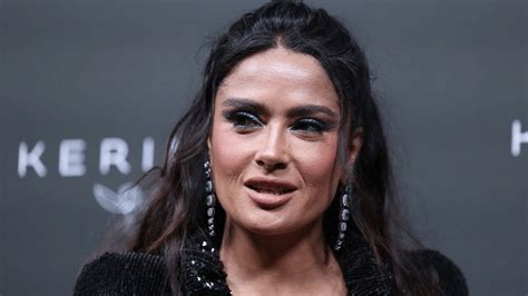 Salma Hayek Looked Incredible Lounging In A Powder Blue Bikini Nestia