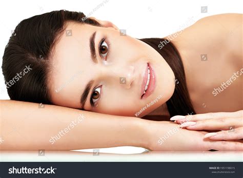 Portrait Beautiful Naked Brunette Girl Light Stock Photo Shutterstock