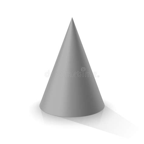 Серый конус 3d иллюстрация вектора. иллюстрации насчитывающей конус ...