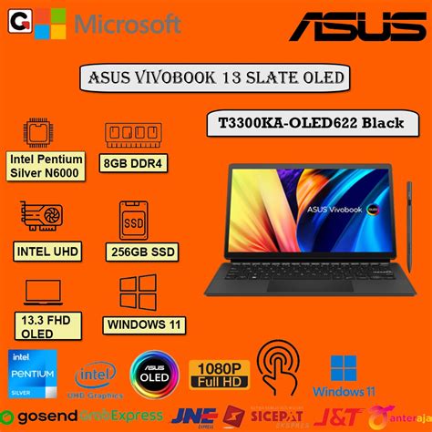 Jual Asus Vivobook 13 Slate Oled T3300ka N6000 8gb 256gb 133 Fhd Oled