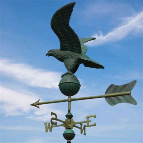Bird Weathervanes Medium Genuine Copper Aged Vintage Eagle Weathervane