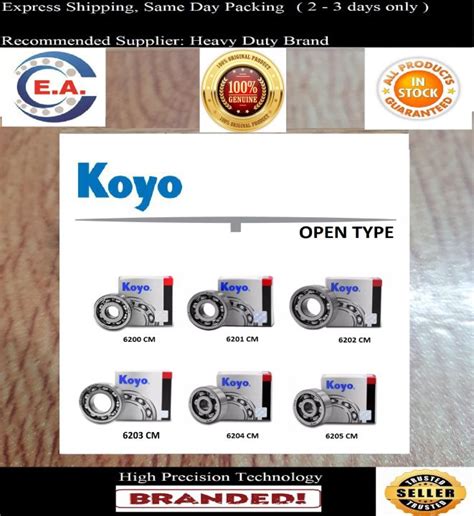 Original Koyo Japan Ball Bearing 6200 6201 6202 6203 6204 6205 Open ...