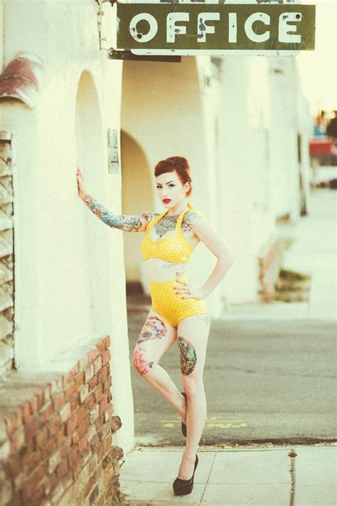 Yellow And White Polka Dot High Waist Bikini Red Dolly Swimwear