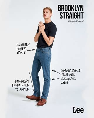 Lee Brooklyn Straight Regular Fit Mens Jeans - On The Road – JEANSTORE