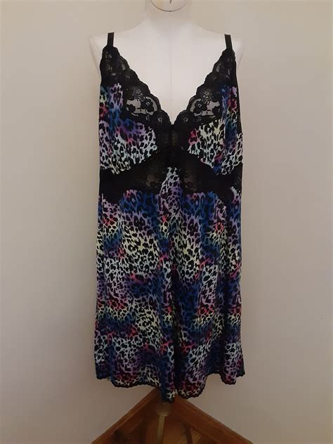 Cacique Nightgown Lingerie Sleepwear Multicolored Si Gem