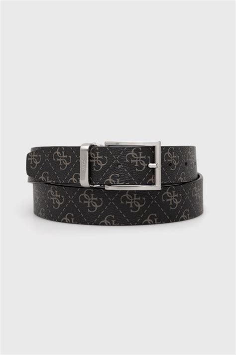 Двусторонний ремень Guess мужской цвет чёрный | ANSWEAR.ua