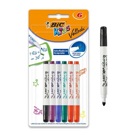 Bic Kids Velleda Zestaw Marker SuchoŚcieralny Velleda Alkoholowy Kolory