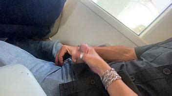 Risky Sex On Train Masturbating Cock In Public Xnxx