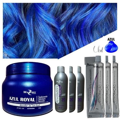 Cabelo Azul Royal Intenso Matizador G Tinta G Ox Ml