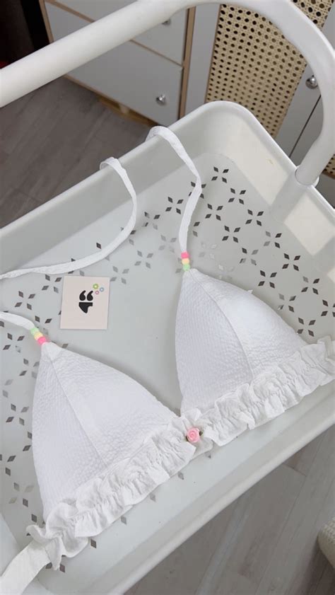 New Collection Set bộ bikini phối bèo chất liệu thô xốp dây buộc không gọng mút mỏng Design