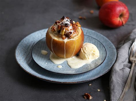 Baked Apples With Marzipan And Pecans Bake To The Roots