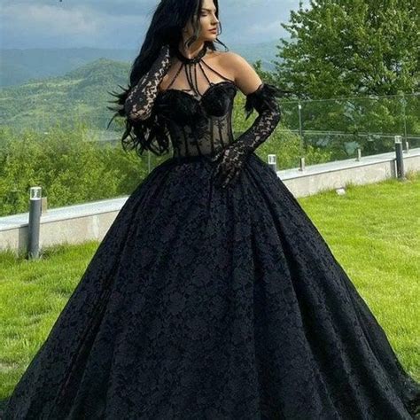 3 In 1 Black Wedding Dress Black Dress With Cape Gothic Wedding Dress