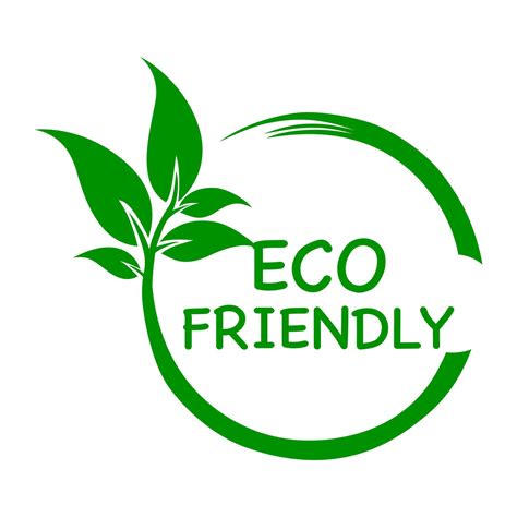 Green Background Eco Friendly Vector Logo Or Icon Eco Friendly Logo