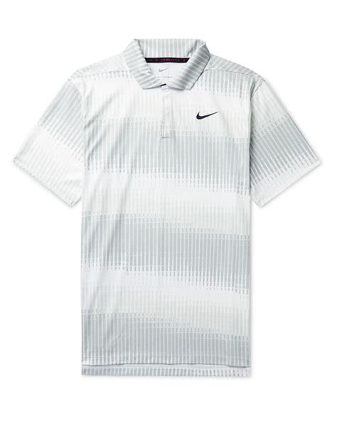 Nike Tiger Woods Dri Fit Adv Printed Golf Polo Shirt In White For Men